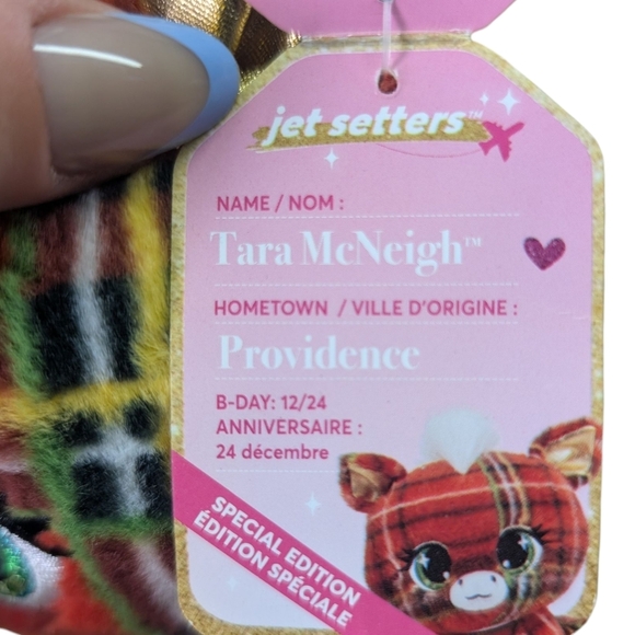 New Macy's Red Green Plaid Plush Animal Horse Gold Paws Holiday Christmas Gift - Picture 10 of 12